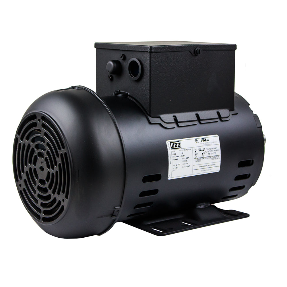  5 HP Single Phase Electric Motor 3440 RPM 56HZ Frame 230V ODP WEG 00536OS1DCD56HZ-S(5 Hp Air Compressor Electric Motor 56hz Frame 3440 Rpm Single Phase Weg New)