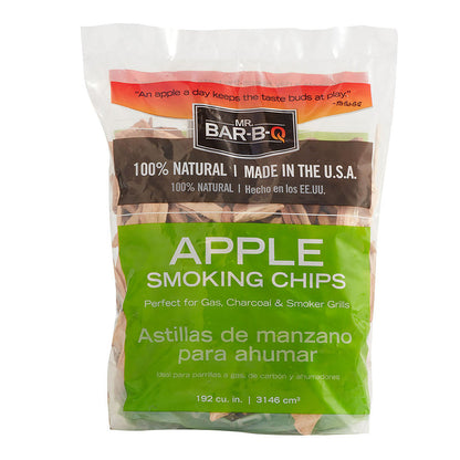  Mr Bar-B-Q Apple Smoking Chips 100% Natural AppleWood Gas Charcoal Smoker 05012Y(Mr Bar B Q Apple Smoking Chips 05012y)