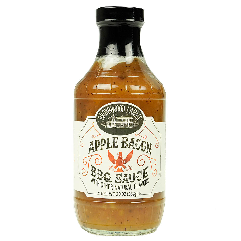  Brownwood Farms Sweet Apple Bacon BBQ Sauce Hickory Applewood Smoked Bacon 20 Oz(Brownwood Farms Apple Bacon Bbq Sauce 20 Oz)