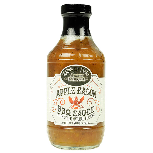  Brownwood Farms Sweet Apple Bacon BBQ Sauce Hickory Applewood Smoked Bacon 20 Oz(Brownwood Farms Apple Bacon Bbq Sauce 20 Oz)