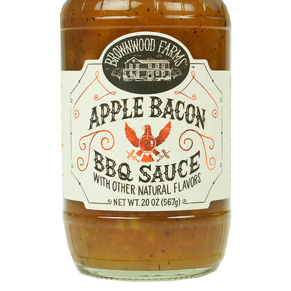  Brownwood Farms Sweet Apple Bacon BBQ Sauce Hickory Applewood Smoked Bacon 20 Oz(Brownwood Farms Apple Bacon Bbq Sauce 20 Oz)