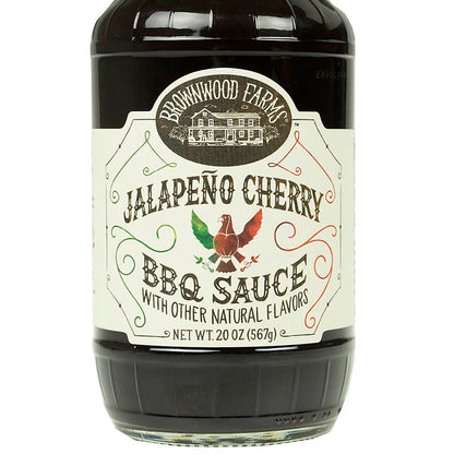  Brownwood Farms Sweet Heat Jalapeno Cherry BBQ Sauce Gluten Free Farm Fresh 20oz(Brownwood Farms Jalapeno Cherry Bbq Sauce 20 Oz)