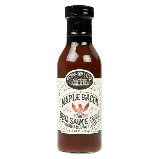  Brownwood Farms Maple Bacon BBQ Sauce With Bourbon And Smokey Applewood 14 Oz(Brownwood Farms Maple Bacon Bbq Sauce 14 Oz)