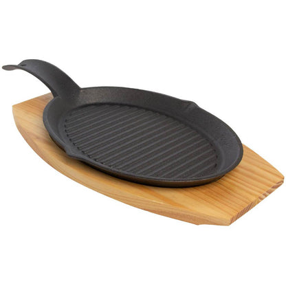  Mr Bar-B-Q Cast Iron Fajita Skillet And Platter Set 06108Y(Mr Bbq Cast Iron Fajita Platter Set 06108y)