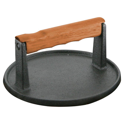  Mr. Bar-B-Q Cast Iron Grill Press Round With Rosewood Handle 06681Y(Mr Bar B Q Cast Iron Grill Press 06681y)