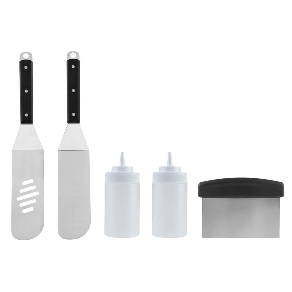  Mr Bar-B-Q Griddle Tools Set 5 Piece Stainless Steel 08623Y(Mr Bbq 08623y 5 Piece Tool Griddle Set)