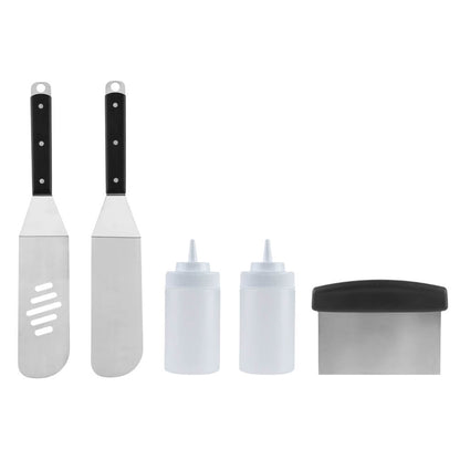  Mr Bar-B-Q Griddle Tools Set 5 Piece Stainless Steel 08623Y(Mr Bbq 08623y 5 Piece Tool Griddle Set)