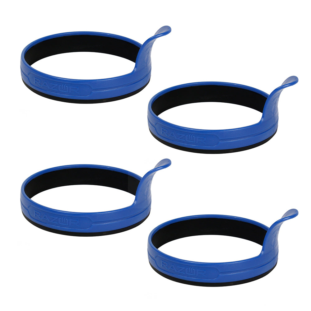  Razor Griddle Egg Rings 4 Pack Heat-Resistant Silicone With Easy-Grip Handles(Razor Egg Ring 4 Pack)