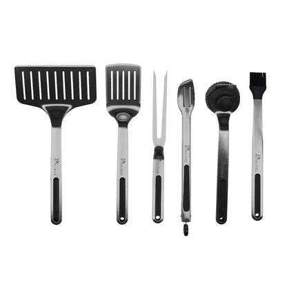  Recteq 6 Piece BBQ Tool Set Stainless Steel Spatulas, Brushes, Tongs, Meat Fork(Recteq 6 Tool Set)