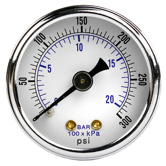  1/8" NPT 0-300 Air Pressure Gauge Center Back Mount With 1.5" Face(1 8 Npt 0 300 Air Pressure Gauge Center Back Mount With 1 5 Face)