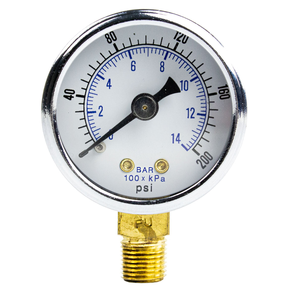  1/8" NPT Air Compressor Hydraulics Pressure Gauge 0-200 PSI Side Mount 1.5" Face(1 8 Npt Air Compressor Hydraulics Pressure Gauge 0 200 Psi Side Mount 1 5 Face)
