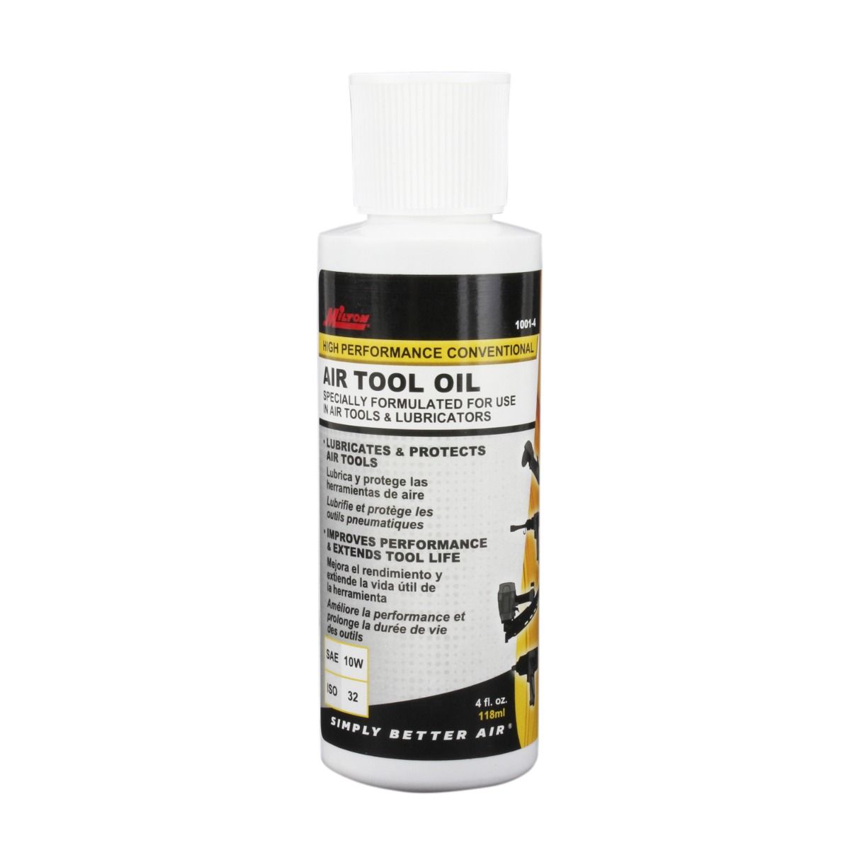  Milton Pneumatic Air Tool Oil Lubricant 4 Ounces 10W ISO 32 Non-Synthetic 1001-4(4 Oz Milton High Performance Conventional Pneumatic Tool Oil Flip Top Sae 10w Iso 32 1001 4)