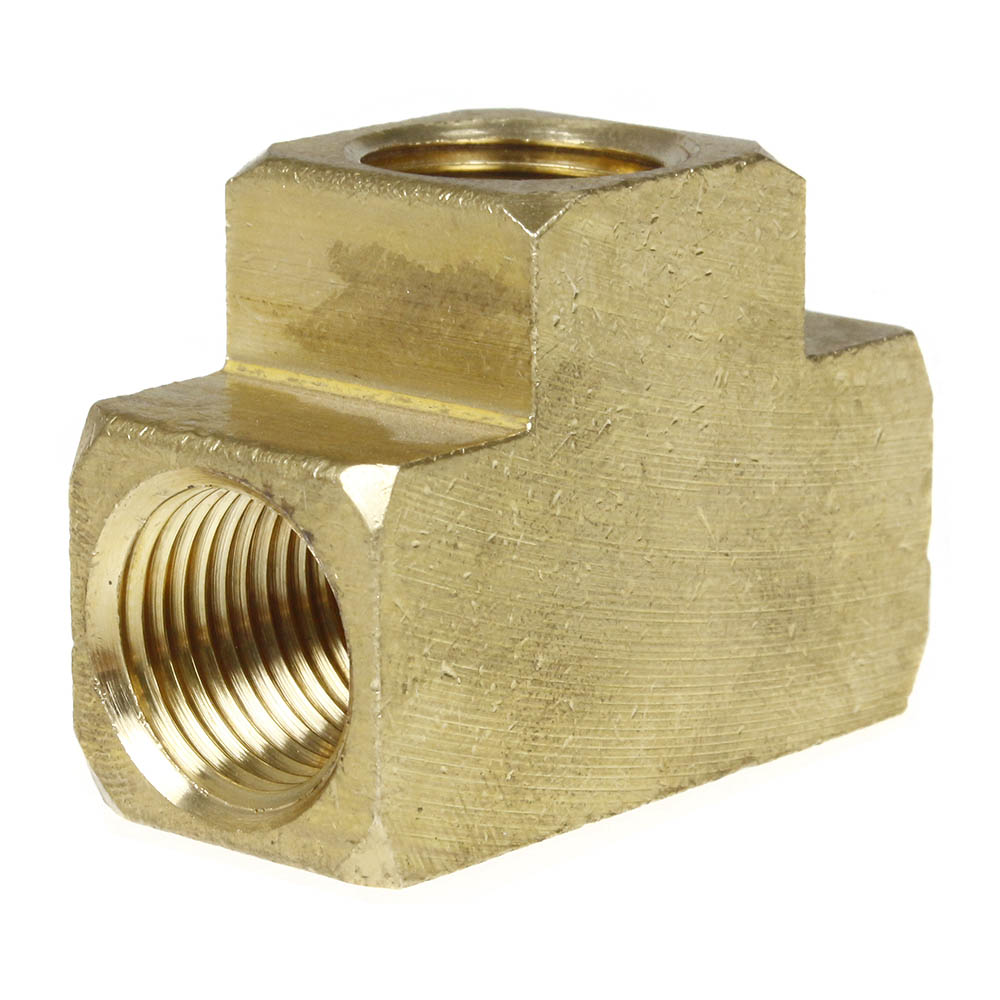  3/8" NPTF Female Union Tee Solid Brass Pipe Fitting T Joint Hose Connector 101SE(Brass 3 8 Female Tee 101se)