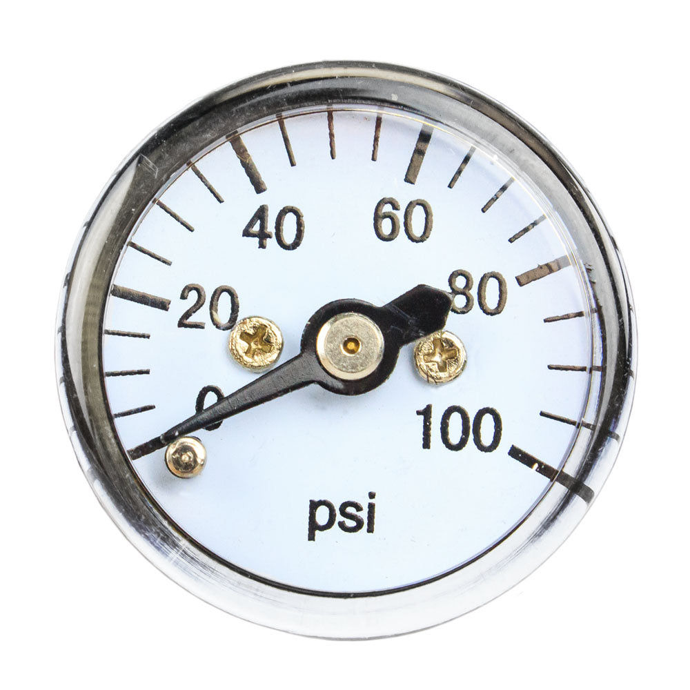  1/8" MNPT Mini / Micro Air Pressure Gauge 0-100 PSI 1" Face CBM Center Back Mount(1 8 Mnpt Mini Micro Air Pressure Gauge 0 100 Psi 1 Face Cbm Center Back Mount)