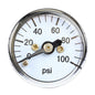  1/8" MNPT Mini / Micro Air Pressure Gauge 0-100 PSI 1" Face CBM Center Back Mount(1 8 Mnpt Mini Micro Air Pressure Gauge 0 100 Psi 1 Face Cbm Center Back Mount)