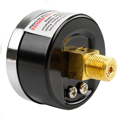  1/8" NPT 0-15 PSI Air Pressure Gauge Center Back Mount With 1.5" Face(1 8 Npt 0 15 Psi Air Pressure Gauge Center Back Mount With 1 5 Face)