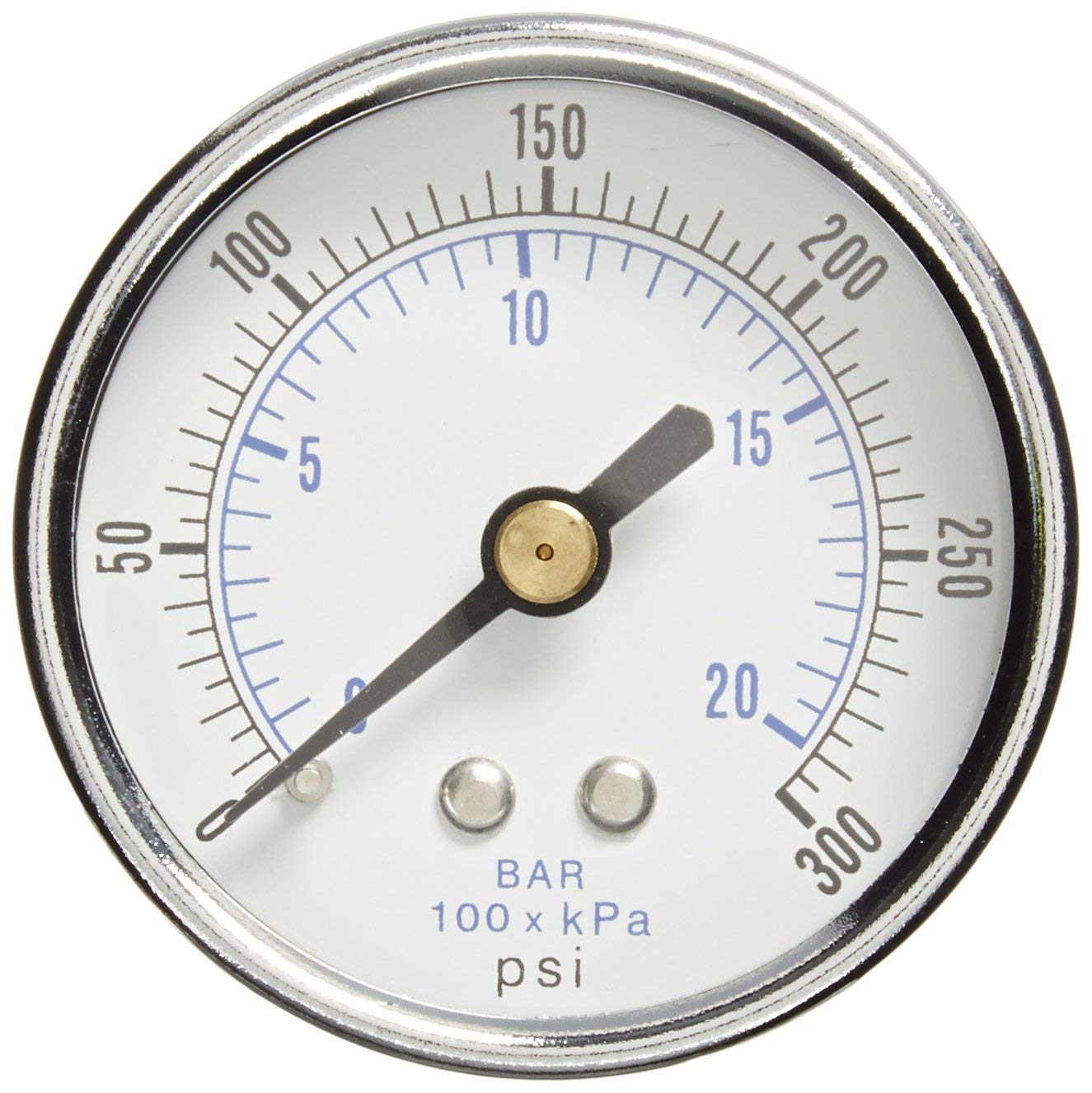  1/4" NPT Air Pressure Gauge 0-300 PSI Back Or Rear Center Mount 2" Face 102D-204H(Quality 1 4 Npt Air Pressure Gauge 0 300 Psi Back Rear Center Mount 2 Face)