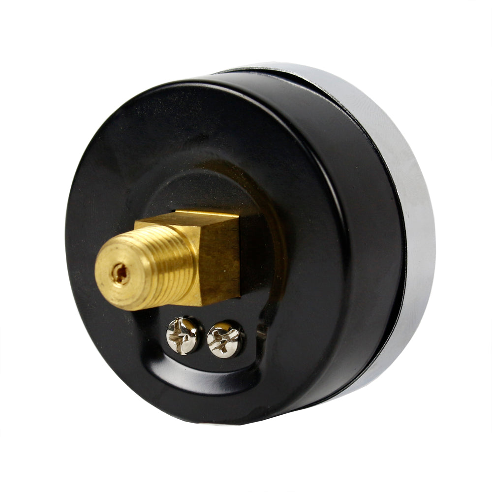  200 PSI 14 BAR 1/4" Male NPT Center Back Mount Steel Case 2.5" Gauge, Black(2 5 0 200 Psi 1 4 Nptm Cbm Black Steel Case Gauge)
