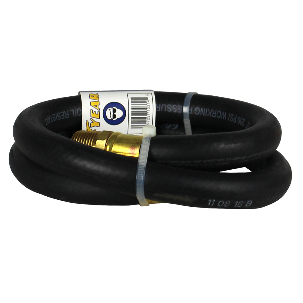  Goodyear 3' X 1/2" Rubber Air Hose Whip 250 PSI USA Made 1/2" NPT 10314(Goodyear 3 X 1 2 Rubber Air Hose Whip 250 Psi Usa Made 1 2 Npt Lead In Hose)