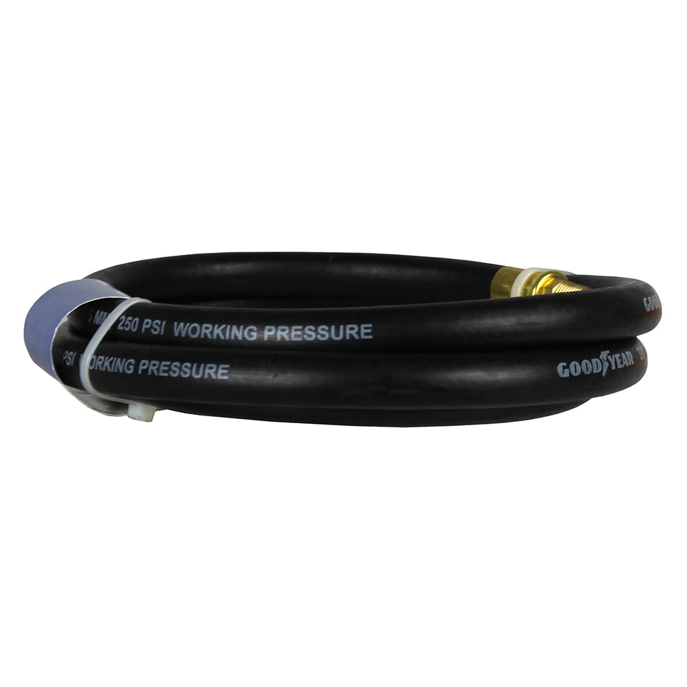  Goodyear 6' X 3/8" Rubber Air Hose Whip 250 PSI 1/4" NPT USA Made 10324(Goodyear 6 X 3 8 Rubber Air Hose Whip 250 Psi Usa Made 1 4 Npt Lead In Hose 1)