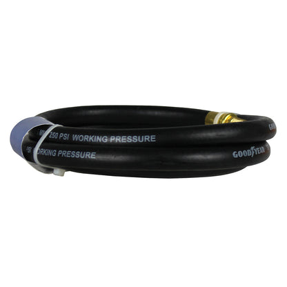 Goodyear 6' X 3/8" Rubber Air Hose Whip 250 PSI 1/4" NPT USA Made 10324(Goodyear 6 X 3 8 Rubber Air Hose Whip 250 Psi Usa Made 1 4 Npt Lead In Hose 1)
