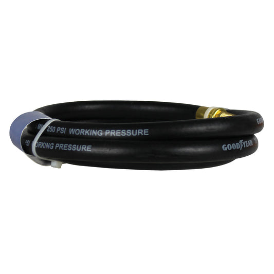  Goodyear 6' X 3/8" Rubber Air Hose Whip 250 PSI 1/4" NPT USA Made 10324(Goodyear 6 X 3 8 Rubber Air Hose Whip 250 Psi Usa Made 1 4 Npt Lead In Hose 1)
