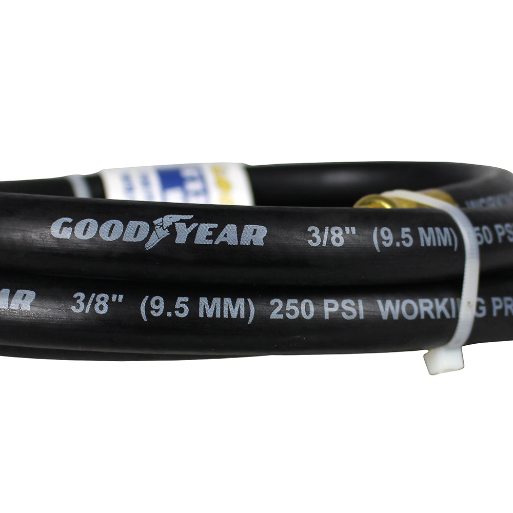  Goodyear 6' X 3/8" Rubber Air Hose Whip 250 PSI 1/4" NPT USA Made 10324(Goodyear 6 X 3 8 Rubber Air Hose Whip 250 Psi Usa Made 1 4 Npt Lead In Hose 1)