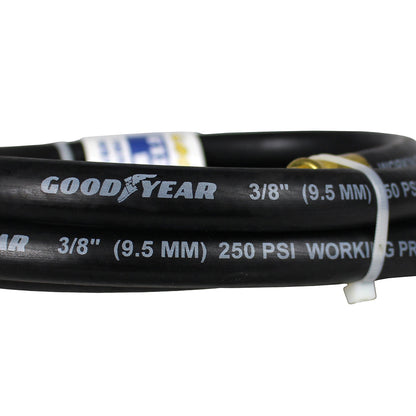  Goodyear 6' X 3/8" Rubber Air Hose Whip 250 PSI 1/4" NPT USA Made 10324(Goodyear 6 X 3 8 Rubber Air Hose Whip 250 Psi Usa Made 1 4 Npt Lead In Hose 1)