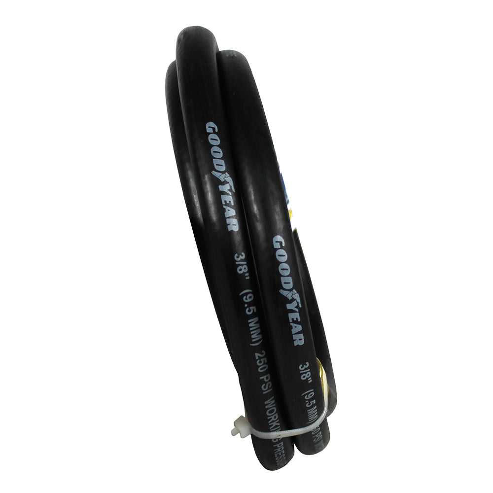  Goodyear 6' X 3/8" Rubber Air Hose Whip 250 PSI 1/4" NPT USA Made 10324(Goodyear 6 X 3 8 Rubber Air Hose Whip 250 Psi Usa Made 1 4 Npt Lead In Hose 1)