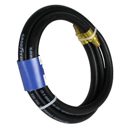  Goodyear 6' X 3/8" Rubber Air Hose Whip 250 PSI 1/4" NPT USA Made 10324(Goodyear 6 X 3 8 Rubber Air Hose Whip 250 Psi Usa Made 1 4 Npt Lead In Hose 1)