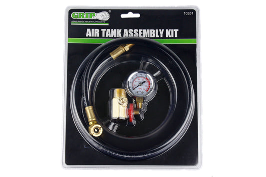  Air Tank Assembly Kit 4 Ft Hose 0-200 PSI Gauge 1/4" NPT Tire Chuck GRIP 10351(Air Tank Assembly Kit 4 Ft Hose 0 200 Psi Gauge 1 4 Npt Tire Chuck Grip 10351)