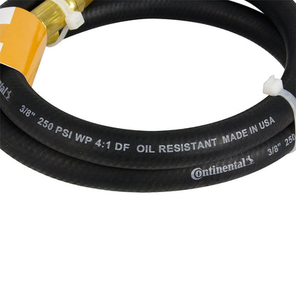  Continental Air Hose 3/8 Inch MNPT Fittings 250 PSI Oil-Resistant Rubber 3 Ft(Continental 3 X 3 8 Black Whip Hose)
