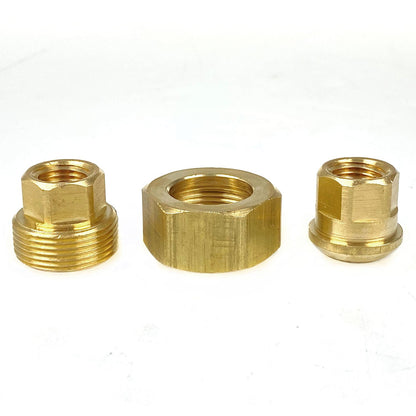  1/4" NPT Female Solid Brass Three Piece Pipe Union Fitting Adapter(Brass 1 4 Union 2 Pc 104c)