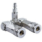  Two Way Air Hose Compressor Swivel Splitter 1/4" NPT 360 Degrees 10567(Two Way Air Hose Compressor Swivel Splitter 1 4 Npt 360 Degrees New)