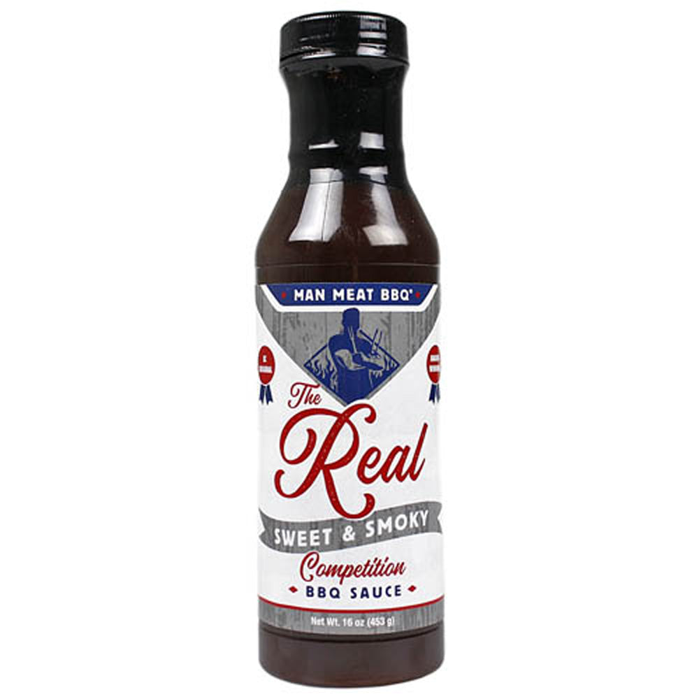  The Real Man Meat BBQ 16 Oz Sweet & Smoky Competition BBQ Sauce 11000-ManMeat(The Real Man Meat Bbq 16 Oz Sweet Smoky Competition Bbq Sauce 11000 Manmeat)