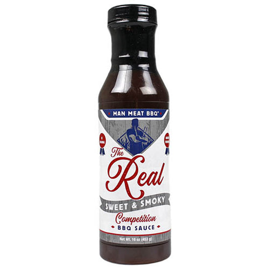  The Real Man Meat BBQ 16 Oz Sweet & Smoky Competition BBQ Sauce 11000-ManMeat(The Real Man Meat Bbq 16 Oz Sweet Smoky Competition Bbq Sauce 11000 Manmeat)