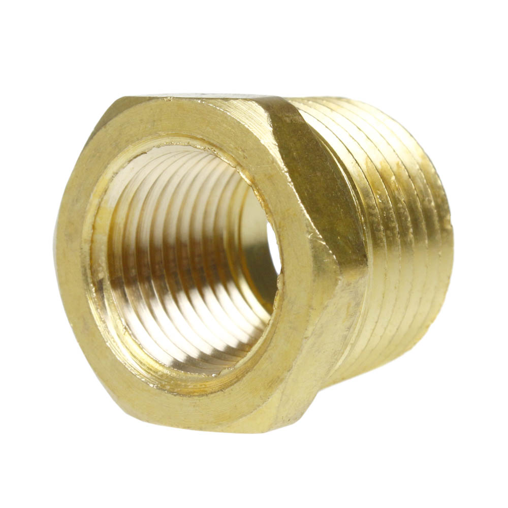  1/2" X 3/8" Male NPTF X Female NPTF Hex Bushing Reducer Solid Brass Pipe Fitting(Brass 1 2 X 3 8 Bushing Reducer 110f)