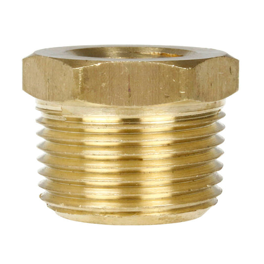  3/4" X 3/8" Male NPTF X Female NPTF Hex Bushing Reducer Solid Brass Pipe Fitting(Brass 3 4 X 3 8 Bushing Reducer 110je)