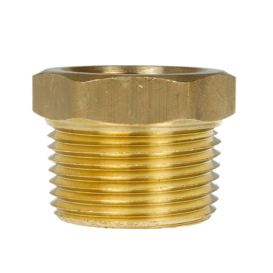  1" X 3/4" Male NPTF X Female NPTF Hex Bushing Reducer Solid Brass Pipe Fitting(Brass 1 To 3 4 Hex Bushing Reducer 110nj)
