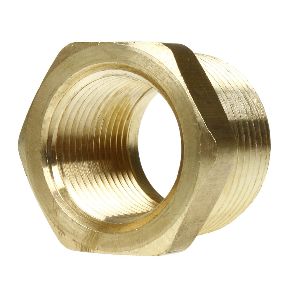  1" X 3/4" Male NPTF X Female NPTF Hex Bushing Reducer Solid Brass Pipe Fitting(Brass 1 To 3 4 Hex Bushing Reducer 110nj)