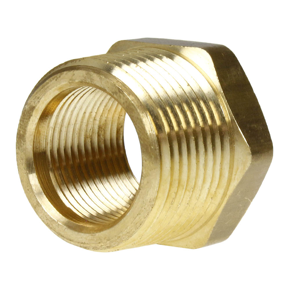  1" X 3/4" Male NPTF X Female NPTF Hex Bushing Reducer Solid Brass Pipe Fitting(Brass 1 To 3 4 Hex Bushing Reducer 110nj)