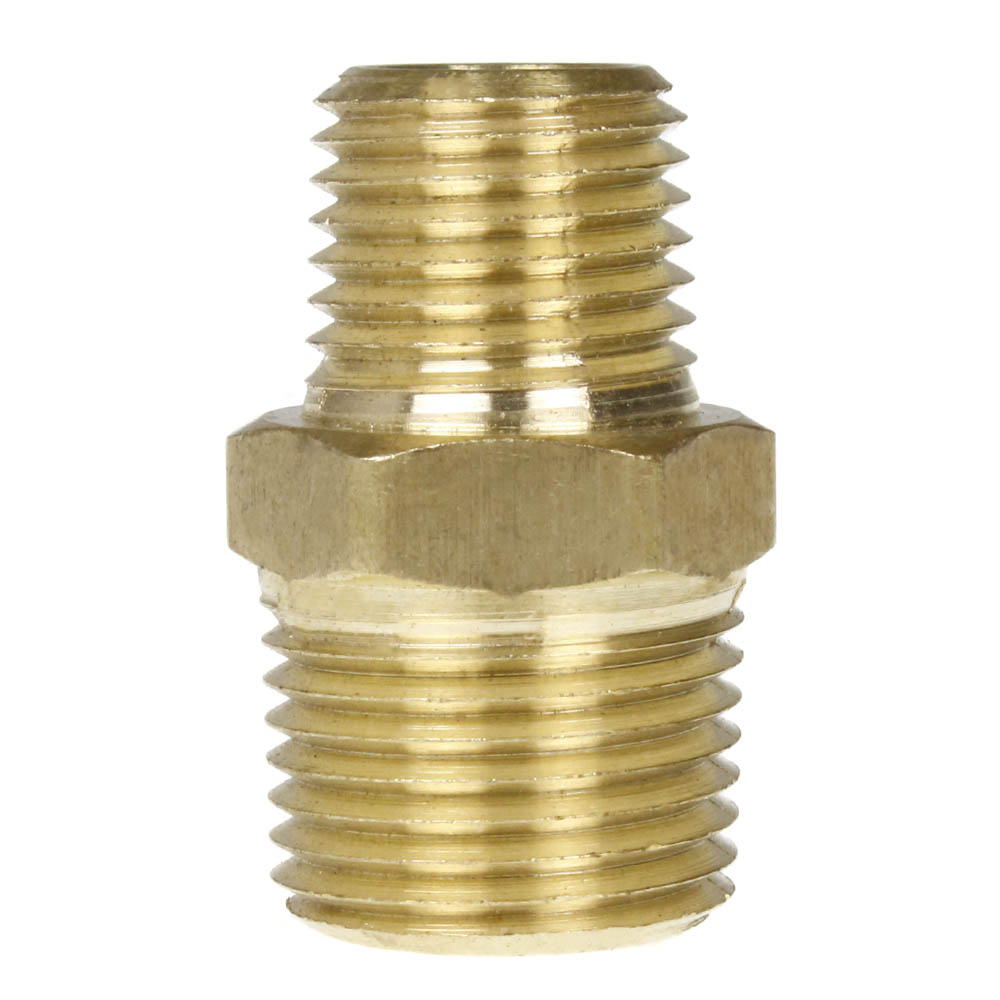  3/8" X 1/4" Male NPTF Pipe Reducing Hex Nipple Solid Brass Pipe Fitting 112REC(Brass 3 8 X 1 4 M To M Nipple 112rec)