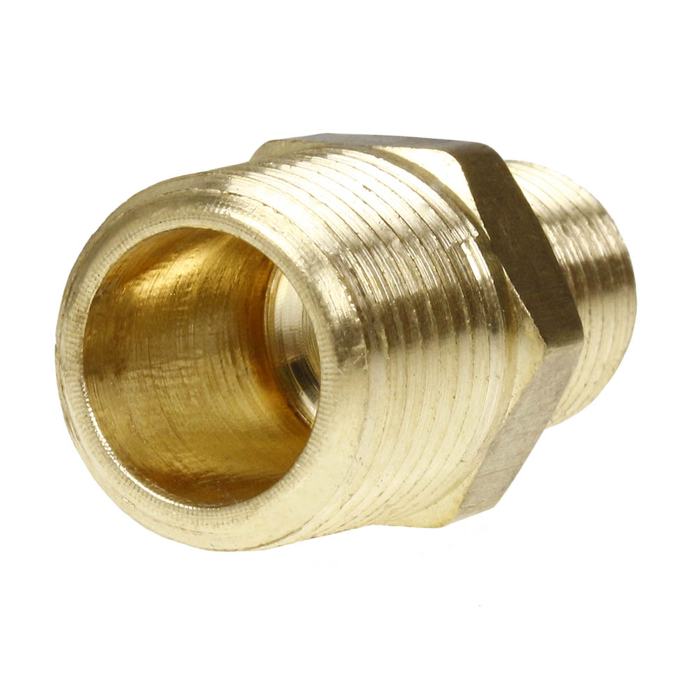  3/8" X 1/4" Male NPTF Pipe Reducing Hex Nipple Solid Brass Pipe Fitting 112REC(Brass 3 8 X 1 4 M To M Nipple 112rec)