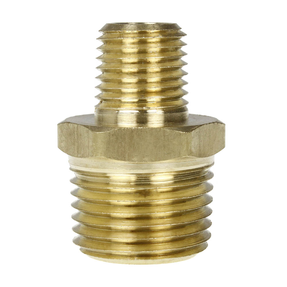  1/2" X 1/4" Male NPTF Pipe Reducing Hex Nipple Solid Brass Pipe Fitting 112RFC(1 2 X 1 4 Nipple 112rfc)