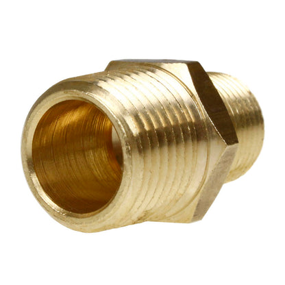  1/2" X 3/8" Male NPTF Pipe Reducing Hex Nipple Solid Brass Pipe Fitting 112RFE(Brass 1 2 X 3 8 M To M Nipple Reducer 112rfe)