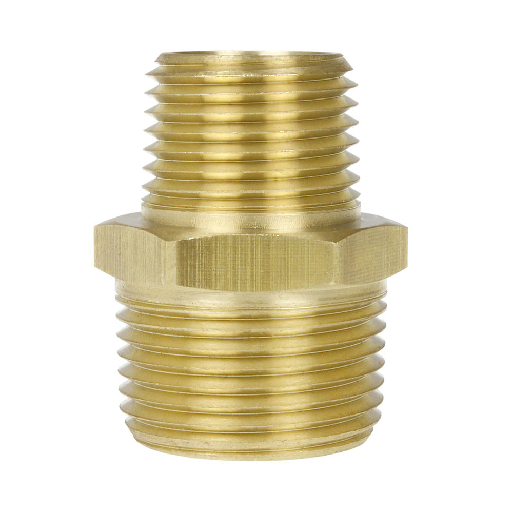  3/4" X 1/2" Male NPTF Pipe Reducing Hex Nipple Solid Brass Pipe Fitting 112RJF(Brass 3 4 X 1 M To M Reducer Nipple 112rjf)