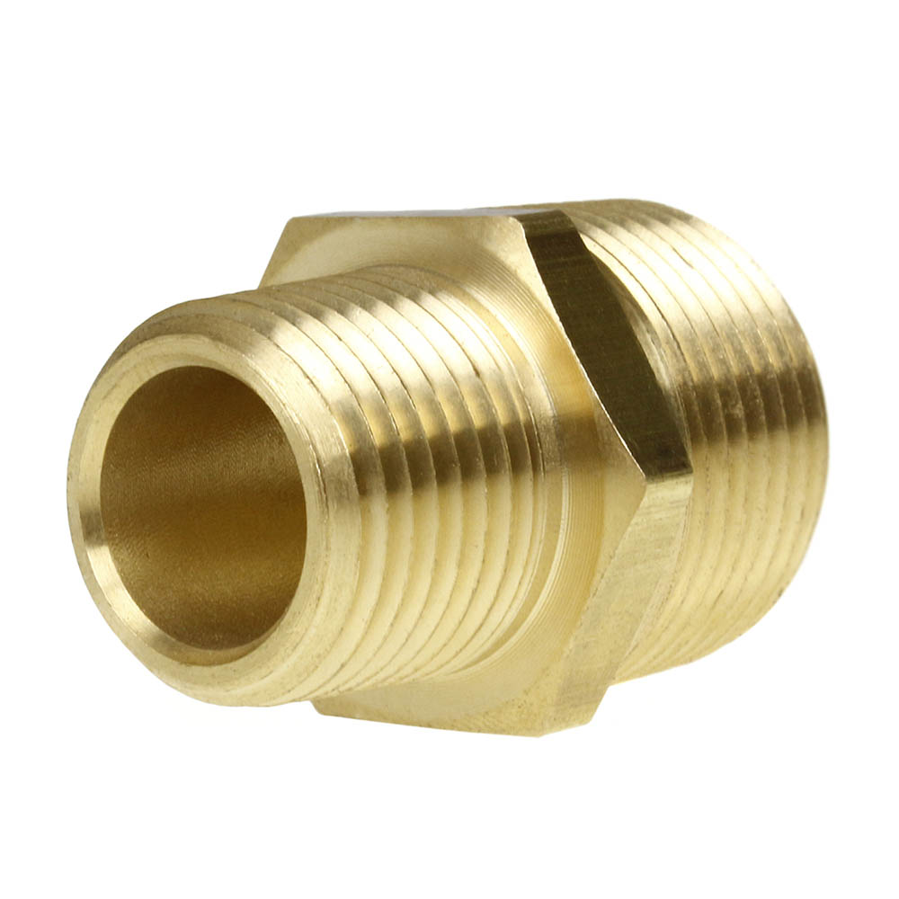  3/4" X 1/2" Male NPTF Pipe Reducing Hex Nipple Solid Brass Pipe Fitting 112RJF(Brass 3 4 X 1 M To M Reducer Nipple 112rjf)