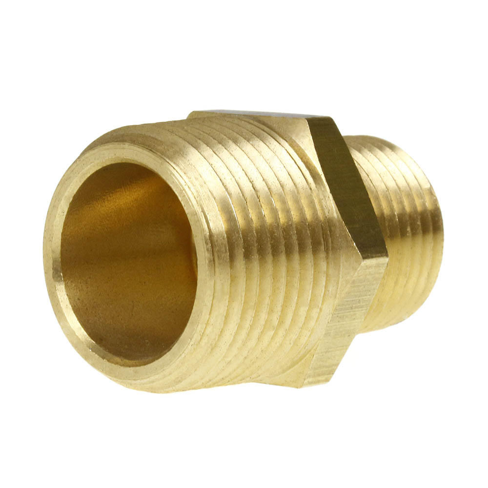  3/4" X 1/2" Male NPTF Pipe Reducing Hex Nipple Solid Brass Pipe Fitting 112RJF(Brass 3 4 X 1 M To M Reducer Nipple 112rjf)