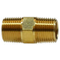  1/4" Male NPTF Hex Nipple Solid Brass Straight Pipe Fitting 1200 PSI Maximum(Brass 1 4 Hex Nipple 112xc)