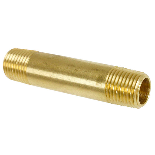  1/4" X 2-1/2" Solid Yellow Brass BR Nipple Extension 1200 PSI Maximum 117C2&1/2(Brass 1 4 X 2 1 2 Br Nipple Extension 117c2 1 2)